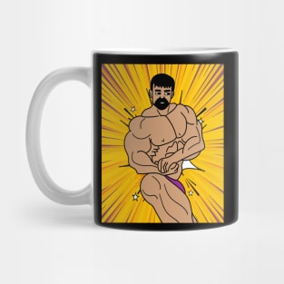 Retro Bodybuilding Lifting Weights Mug